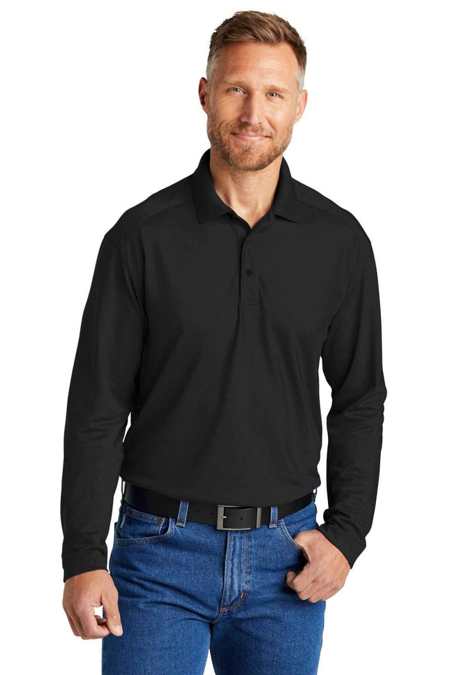 CornerStone Select Lightweight SnagProof Long Sleeve Polo CS418LS Black
