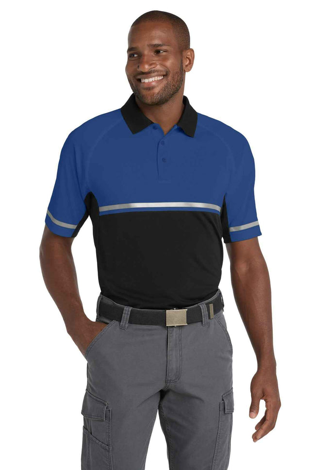 CornerStone Select Lightweight SnagProof Enhanced Visibility Polo CS423 Royal Black