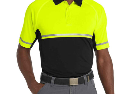 CornerStone Select Lightweight SnagProof Enhanced Visibility Polo CS423 Safety Yellow Black