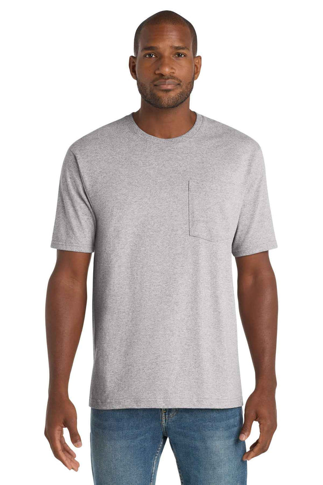 CornerStone Workwear Pocket Tee CS430 Heather Grey