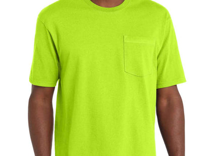 CornerStone Workwear Pocket Tee CS430 Safety Green