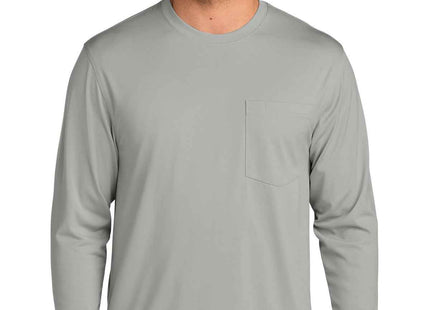 CornerStone Workwear Pro Long Sleeve Pocket Tee CS440LSP Light Grey