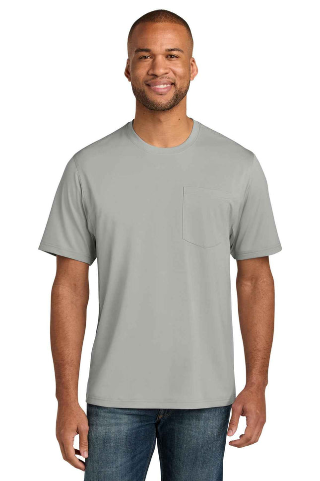 CornerStone Workwear Pro Short Sleeve Pocket Tee CS440P Light Grey