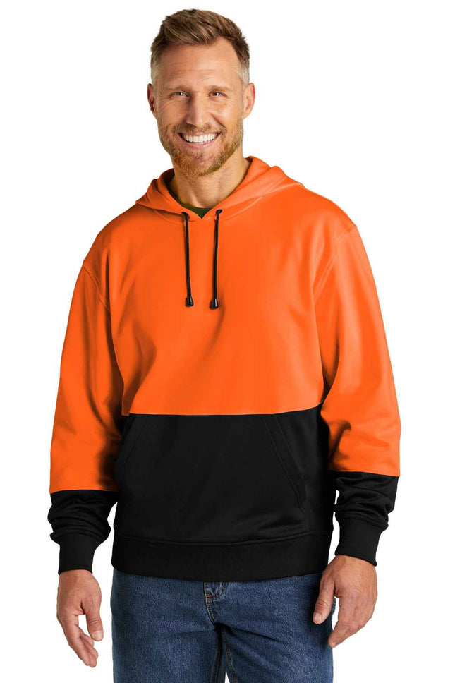 CornerStone Enhanced Visibility Fleece Pullover Hoodie CSF01 Safety Orange
