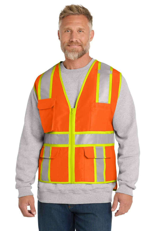 CornerStone ANSI 107 Class 2 Surveyor Zippered TwoTone Vest CSV105