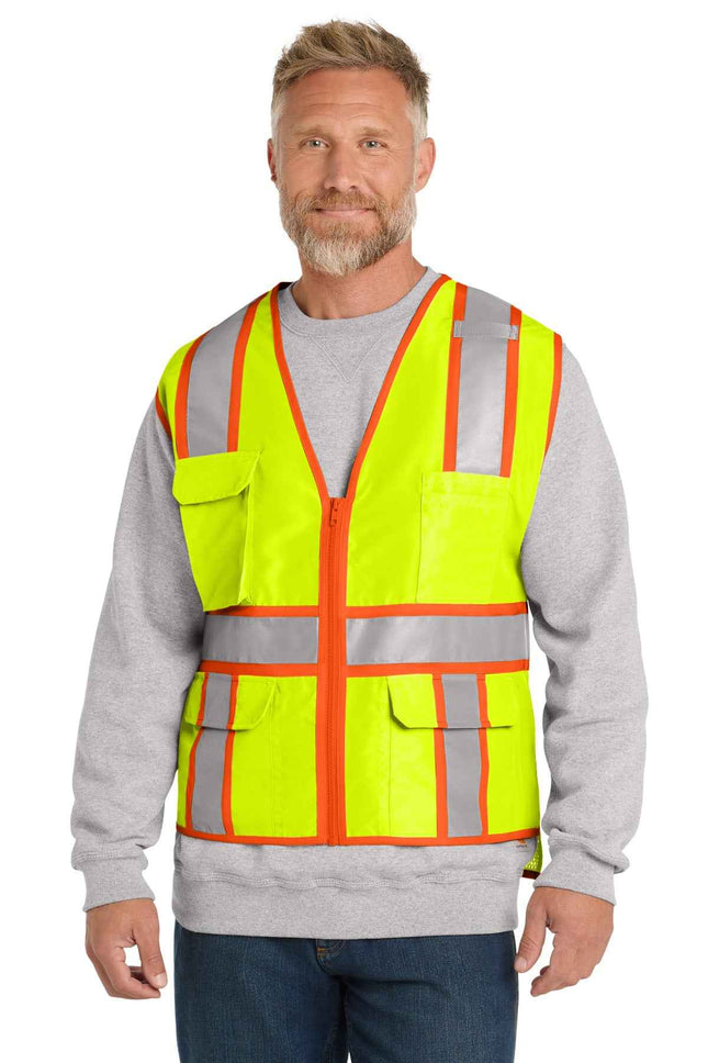 CornerStone ANSI 107 Class 2 Surveyor Zippered TwoTone Vest CSV105