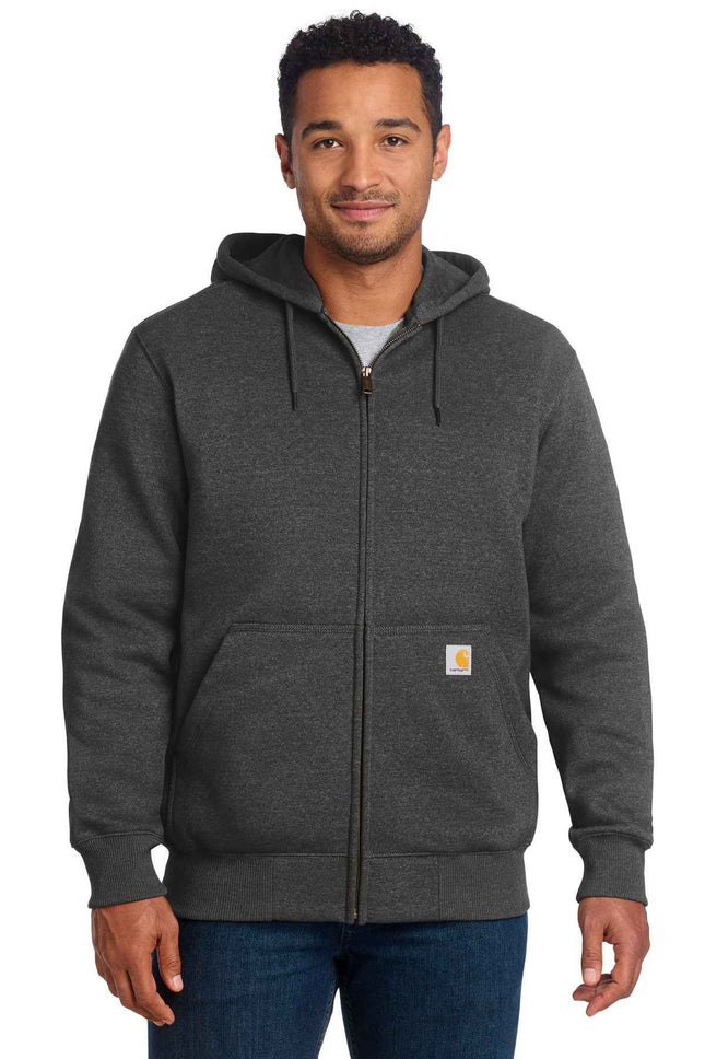 Carhartt Rain Defender Paxton Heavyweight Hooded ZipFront Sweatshirt CT100614 Carbon Heather
