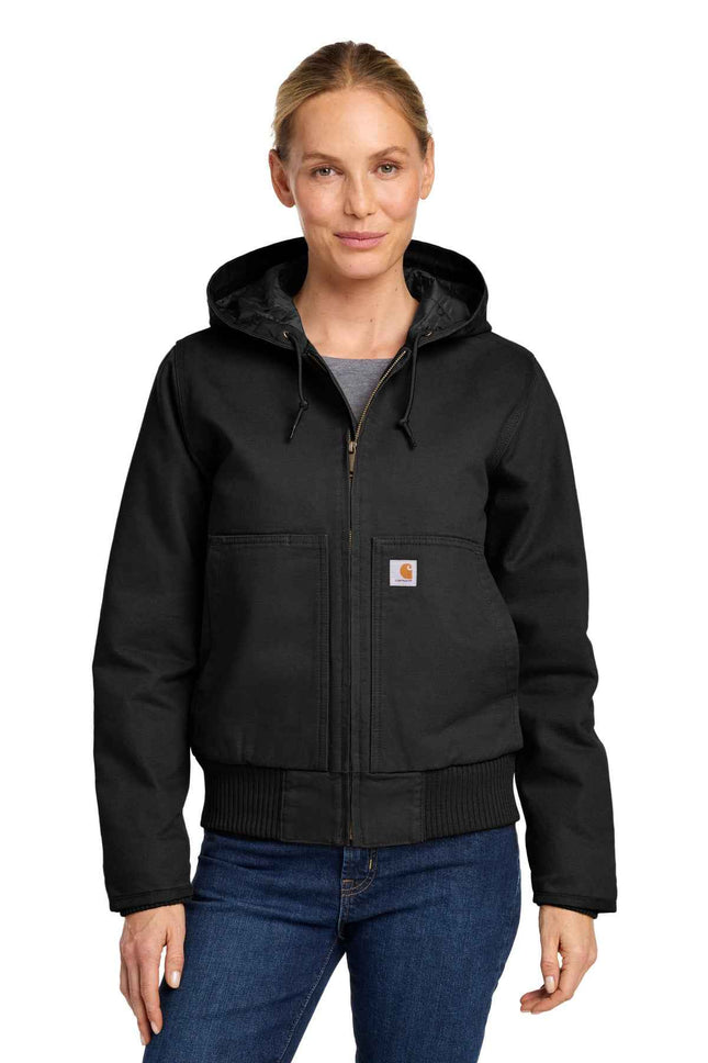 Carhartt Women's Washed Duck Active Jac CT104053 Black