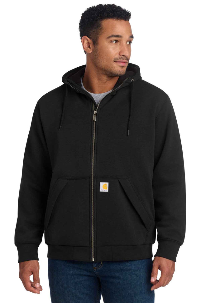 Carhartt Midweight ThermalLined FullZip Sweatshirt CT104078 Black