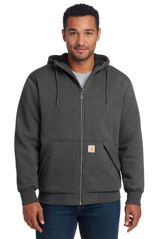 Carhartt Midweight ThermalLined FullZip Sweatshirt CT104078 Carbon Heather