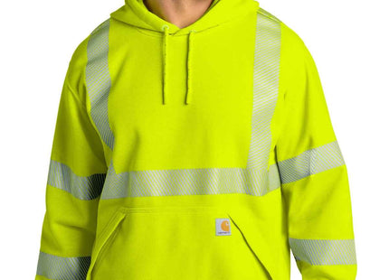 Carhartt ANSI 107 Class 3 Hooded Sweatshirt CT104987 Brite Lime