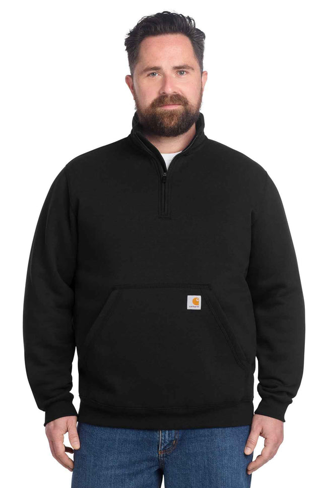 Carhartt Midweight 1/4Zip Mock Neck Sweatshirt CT105294 Black