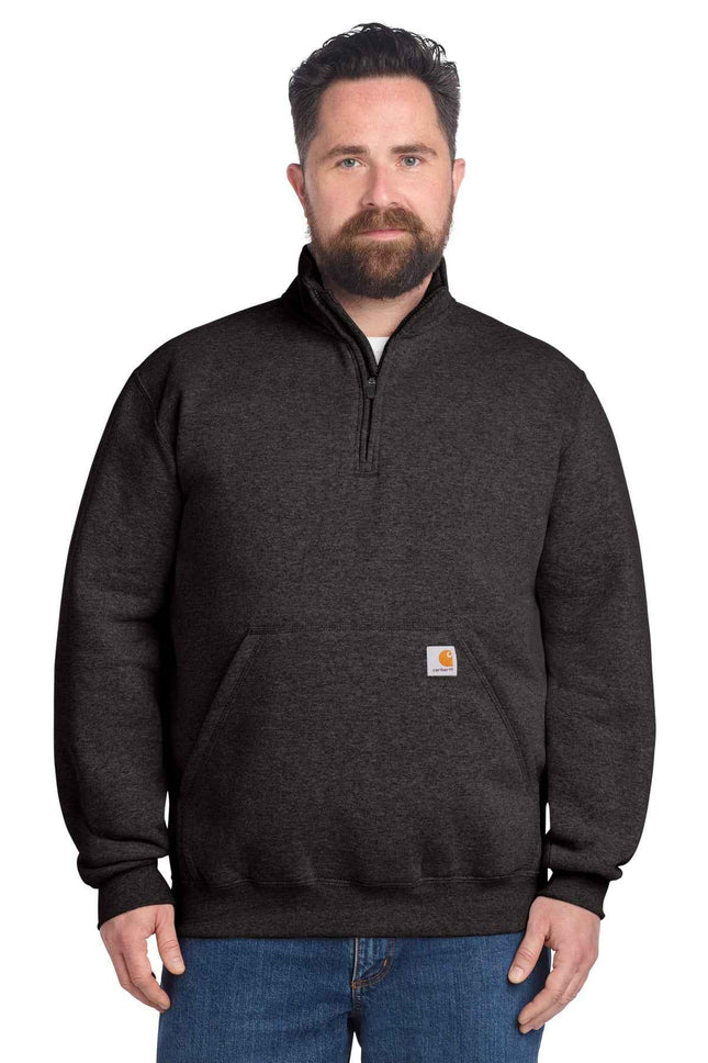 Carhartt Midweight 1/4Zip Mock Neck Sweatshirt CT105294 Carbon Heather