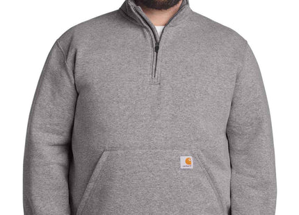 Carhartt Midweight 1/4Zip Mock Neck Sweatshirt CT105294 Heather Grey