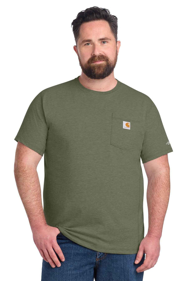 Carhartt Force Short Sleeve Pocket T Shirt CT106652 Basil Heather