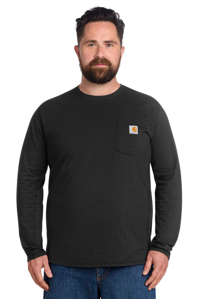 Carhartt Force Long Sleeve Pocket T Shirt CT106656 Black