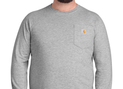 Carhartt Force Long Sleeve Pocket T Shirt CT106656 Heather Grey