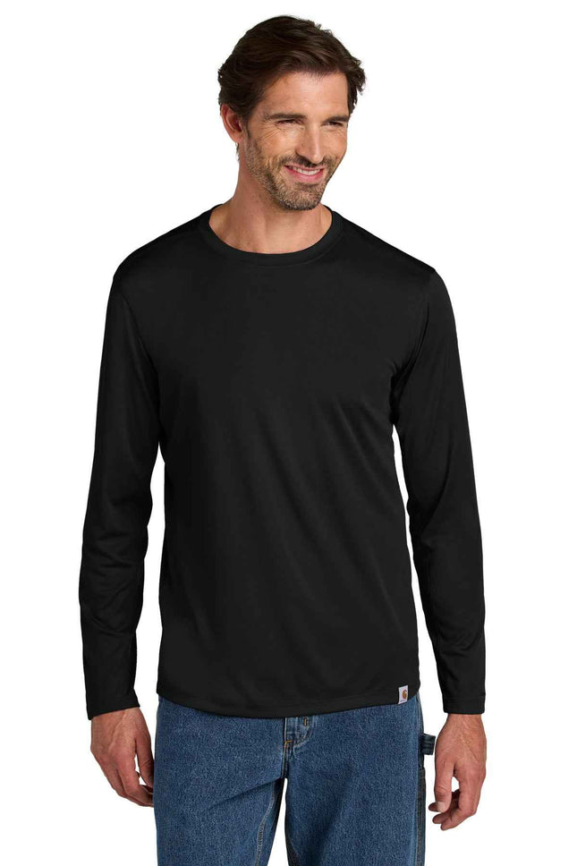 Carhartt Force Sun Defender Long Sleeve T Shirt CT106972 Black