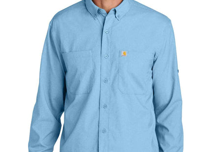 Carhartt Force Sun Defender Long Sleeve Shirt CT107106 Fresh Water Blue