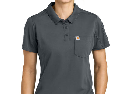 Carhartt Women's FLD & RSCU Polo CTC12119 Pewter