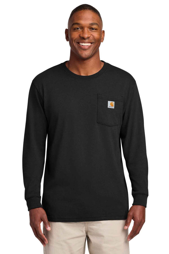 Carhartt Workwear Pocket Long Sleeve T Shirt CTK126 Black