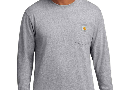 Carhartt Workwear Pocket Long Sleeve T Shirt CTK126 Heather Grey