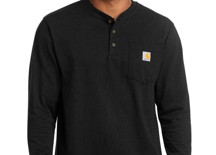 Carhartt Long Sleeve Henley T Shirt CTK128 Black