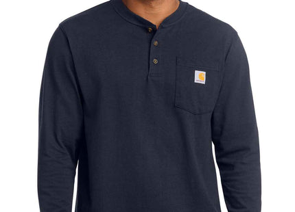Carhartt Long Sleeve Henley T Shirt CTK128 Navy