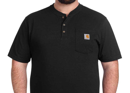 Carhartt Short Sleeve Henley T Shirt CTK84 Black