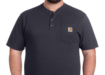 Carhartt Short Sleeve Henley T Shirt CTK84 Navy
