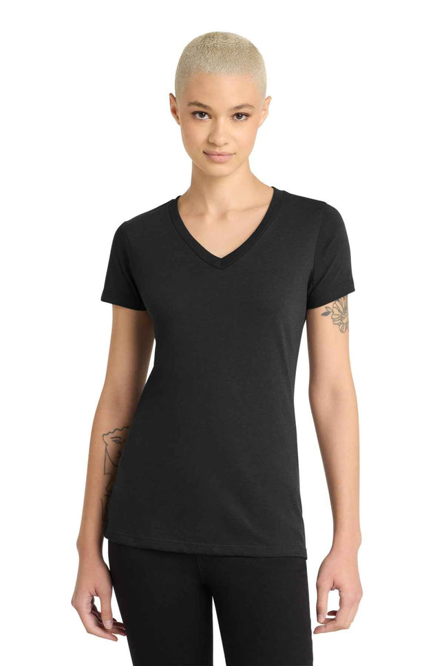 District Women's Perfect Blend CVC VNeck Tee DM1190L