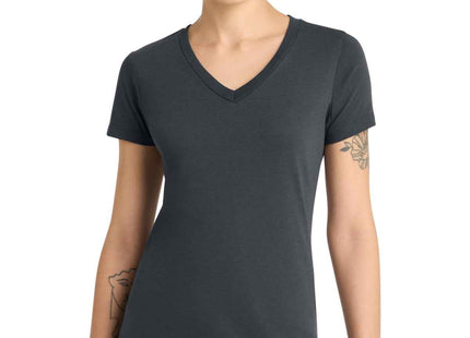 District Women's Perfect Blend CVC VNeck Tee DM1190L