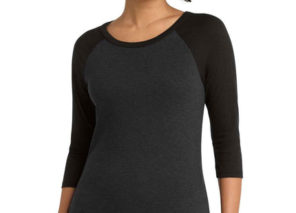 District Women's Perfect Tri 3/4Sleeve Raglan DM136L