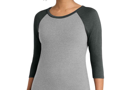 District Women's Perfect Tri 3/4Sleeve Raglan DM136L
