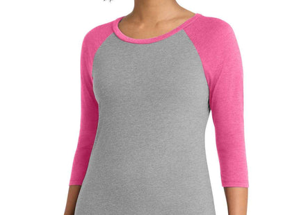District Women's Perfect Tri 3/4Sleeve Raglan DM136L