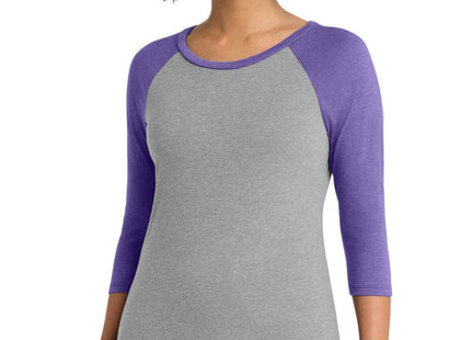 District Women's Perfect Tri 3/4Sleeve Raglan DM136L