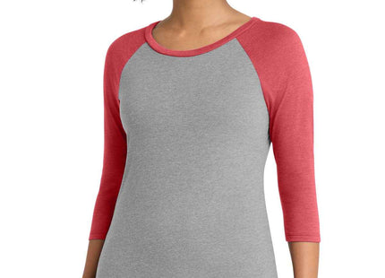 District Women's Perfect Tri 3/4Sleeve Raglan DM136L