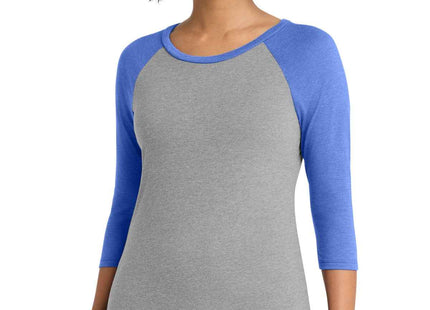 District Women's Perfect Tri 3/4Sleeve Raglan DM136L