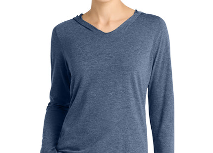 District Women's Perfect Tri Long Sleeve Hoodie DM139L Navy Frost