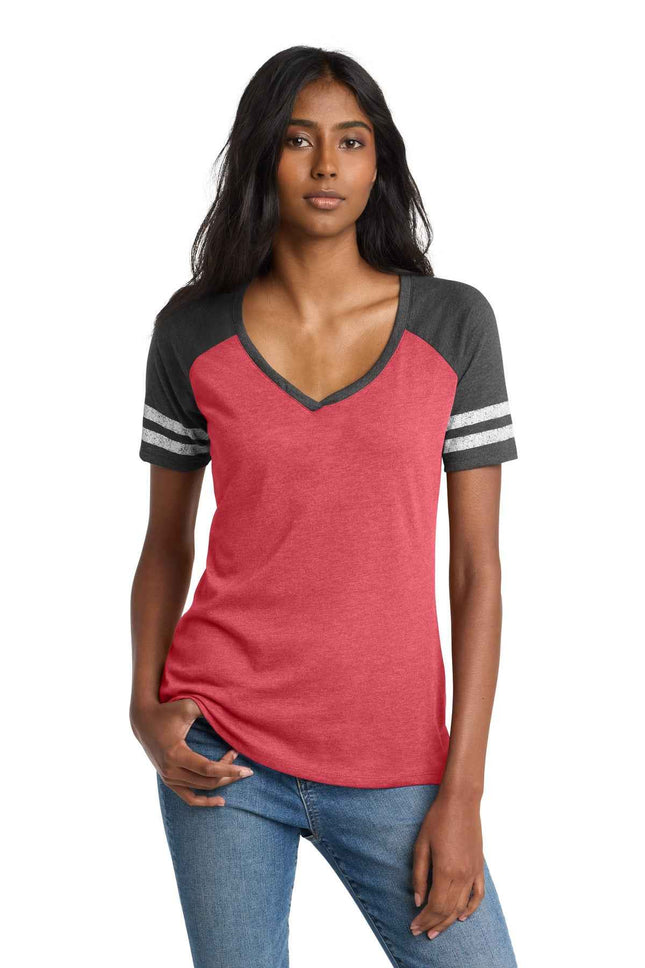 District Women's Game VNeck Tee DM476