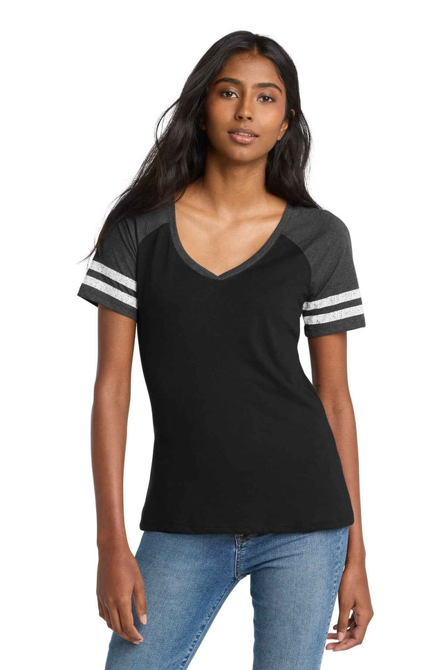 District Women's Game VNeck Tee DM476