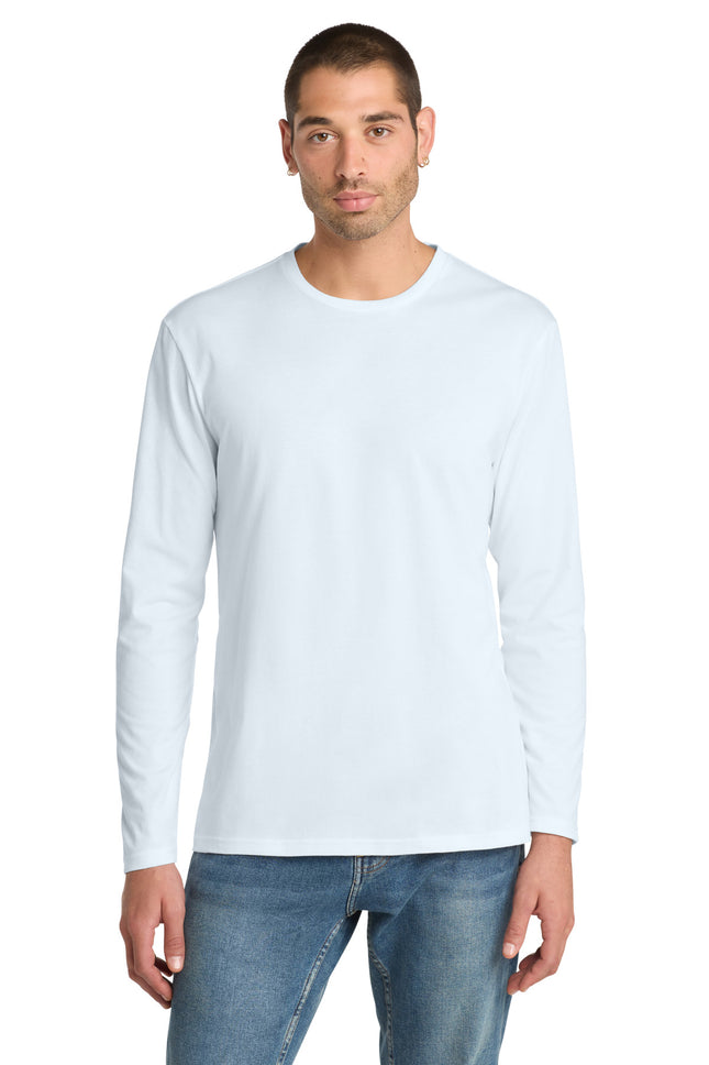 District Perfect Weight Long Sleeve Tee DT105 Bright White