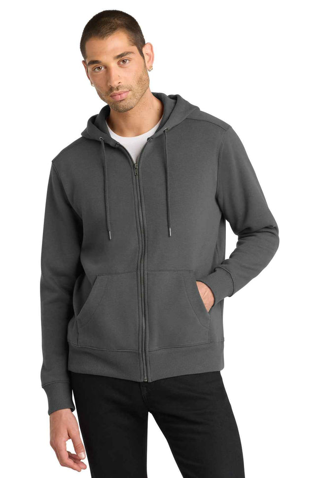 District Perfect Weight Fleece FullZip Hoodie DT1103