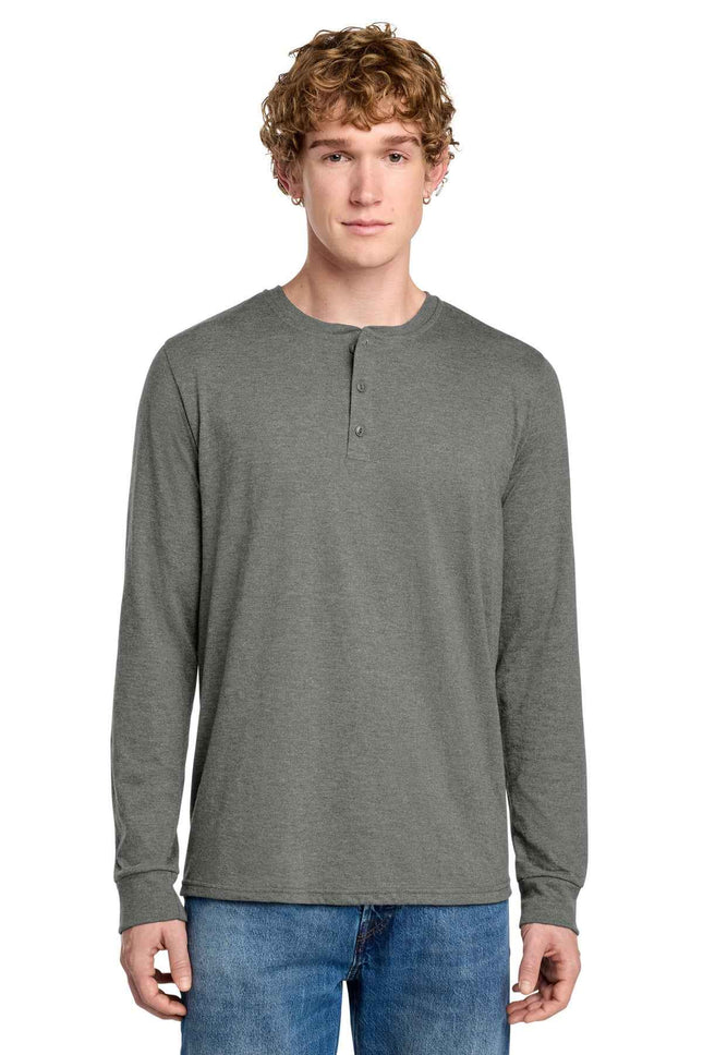 District Perfect Tri Long Sleeve Henley DT145
