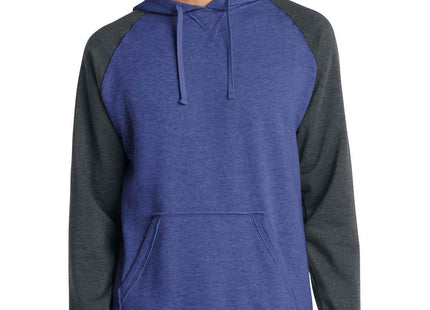 District Young Mens Lightweight Fleece Raglan Hoodie DT196