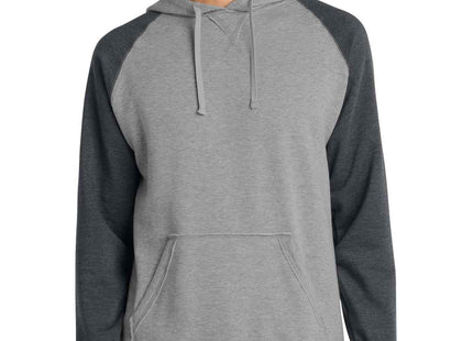 District Young Mens Lightweight Fleece Raglan Hoodie DT196