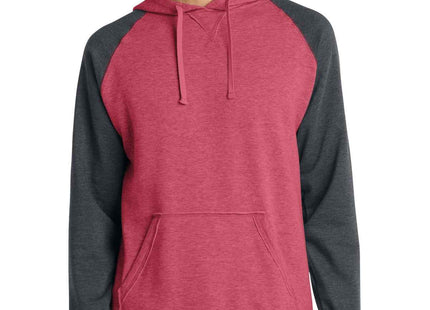 District Young Mens Lightweight Fleece Raglan Hoodie DT196