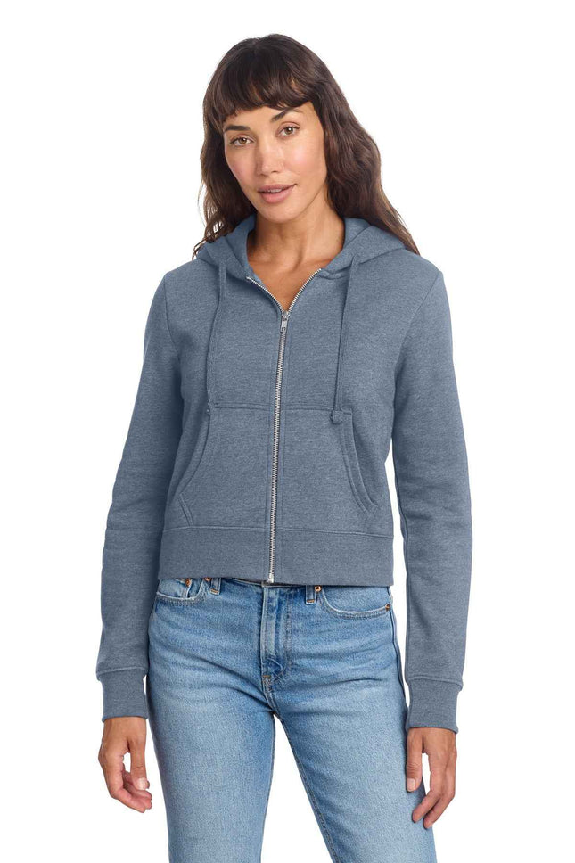 District Women's VIT Fleece FullZip Hoodie DT6103