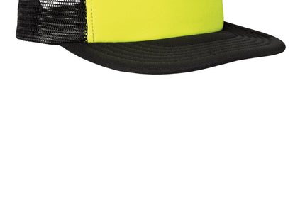 District Flat Bill Snapback Trucker Cap DT624 Neon Yellow OSFA