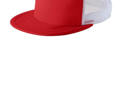 District Flat Bill Snapback Trucker Cap DT624 New Red OSFA